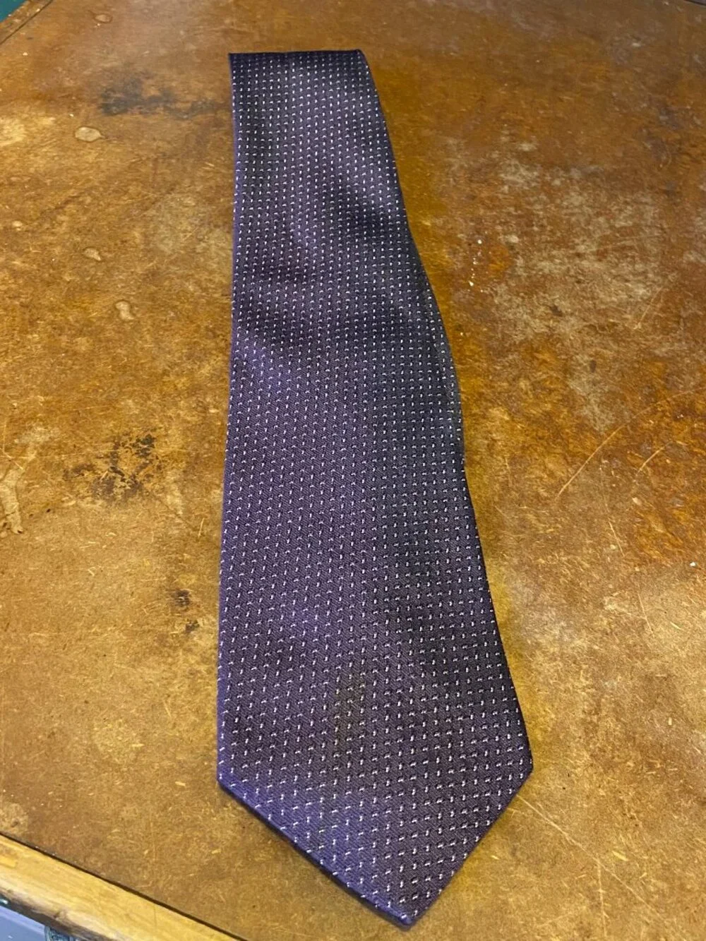 Polo Ralph Lauren Purple Necktie Tie 100% Silk Made in USA